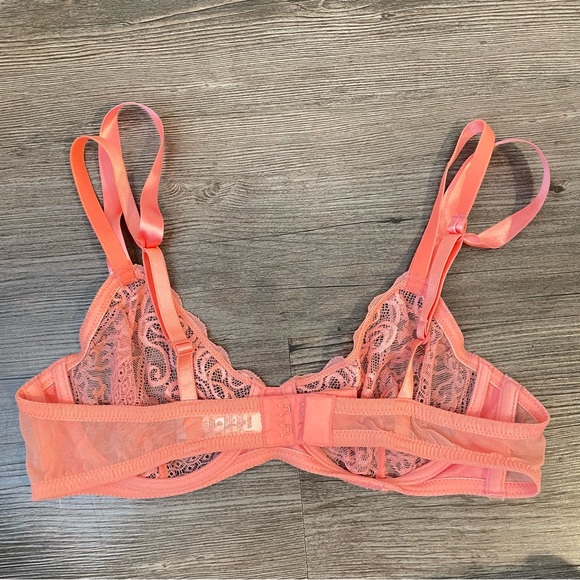 La Perla Studio Sheer Lace Underwire Orange Bra NWOT Size 34B - Picture 3 of 6